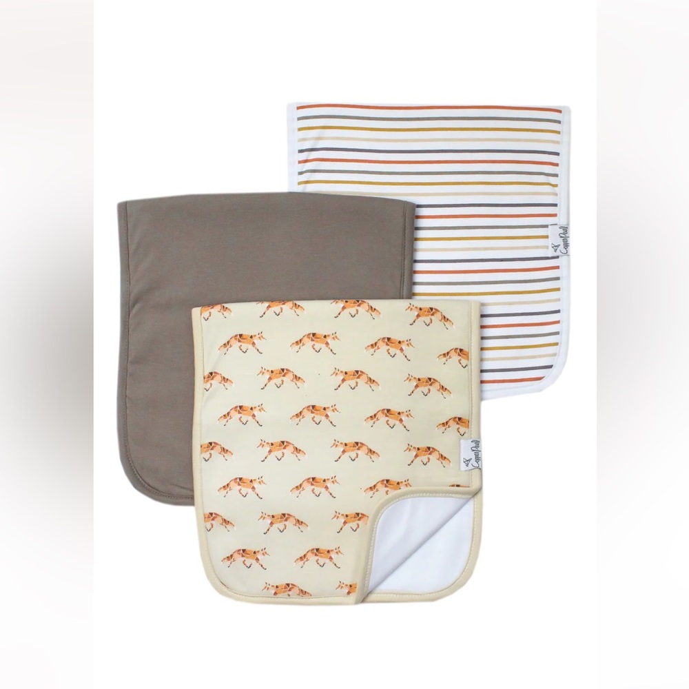 Copper Pearl Swift burp cloth set
